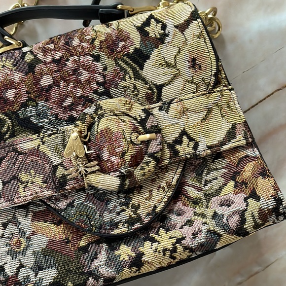 ZARA | Petite tapestry shoulder bag - Picture 5 of 14